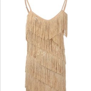 Strap backless flapper mini dress